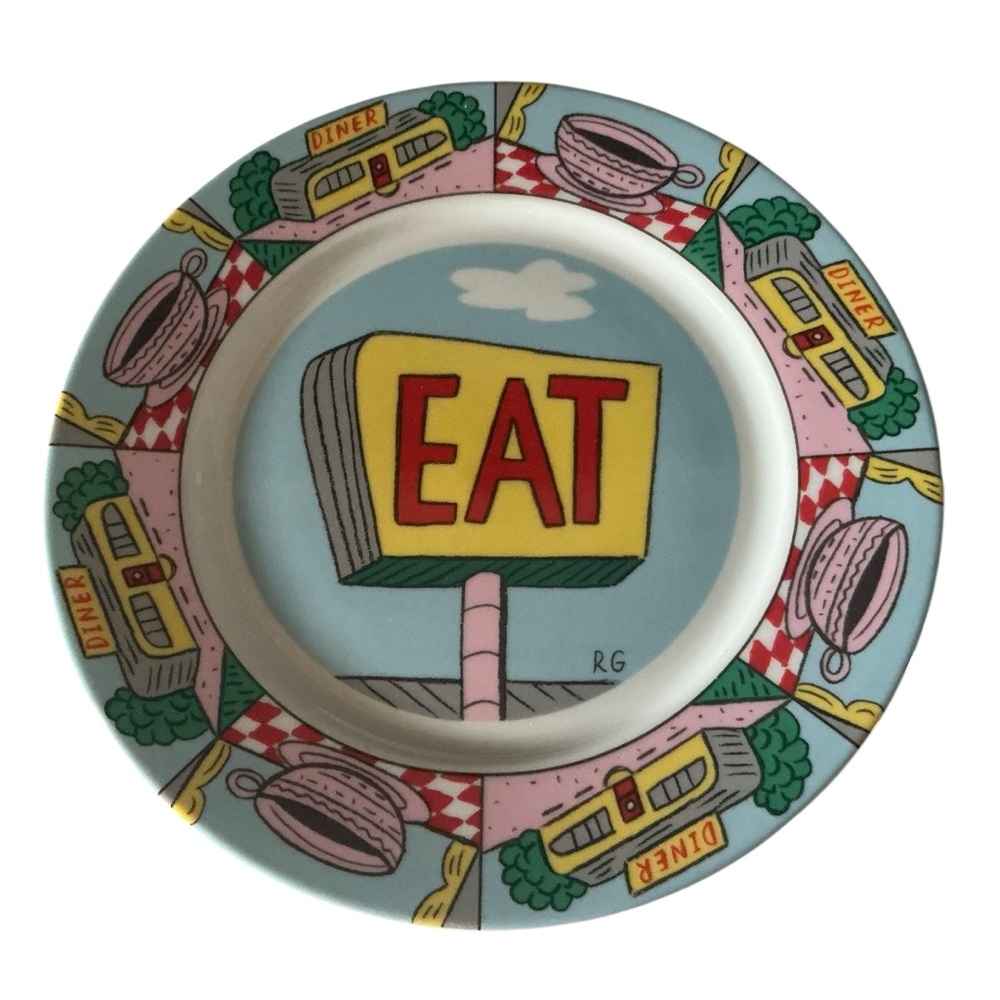 1987 vintage BLOCK SPAL Portugal EAT N DRINK 8” salad appetizer plate